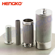 Customized 10 micron sintered porous metal stainless steel cylinder mesh filter cartridge for oil water filtration